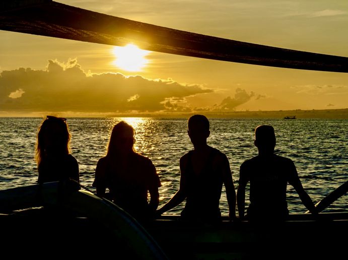 Bali boottocht zonsondergang
